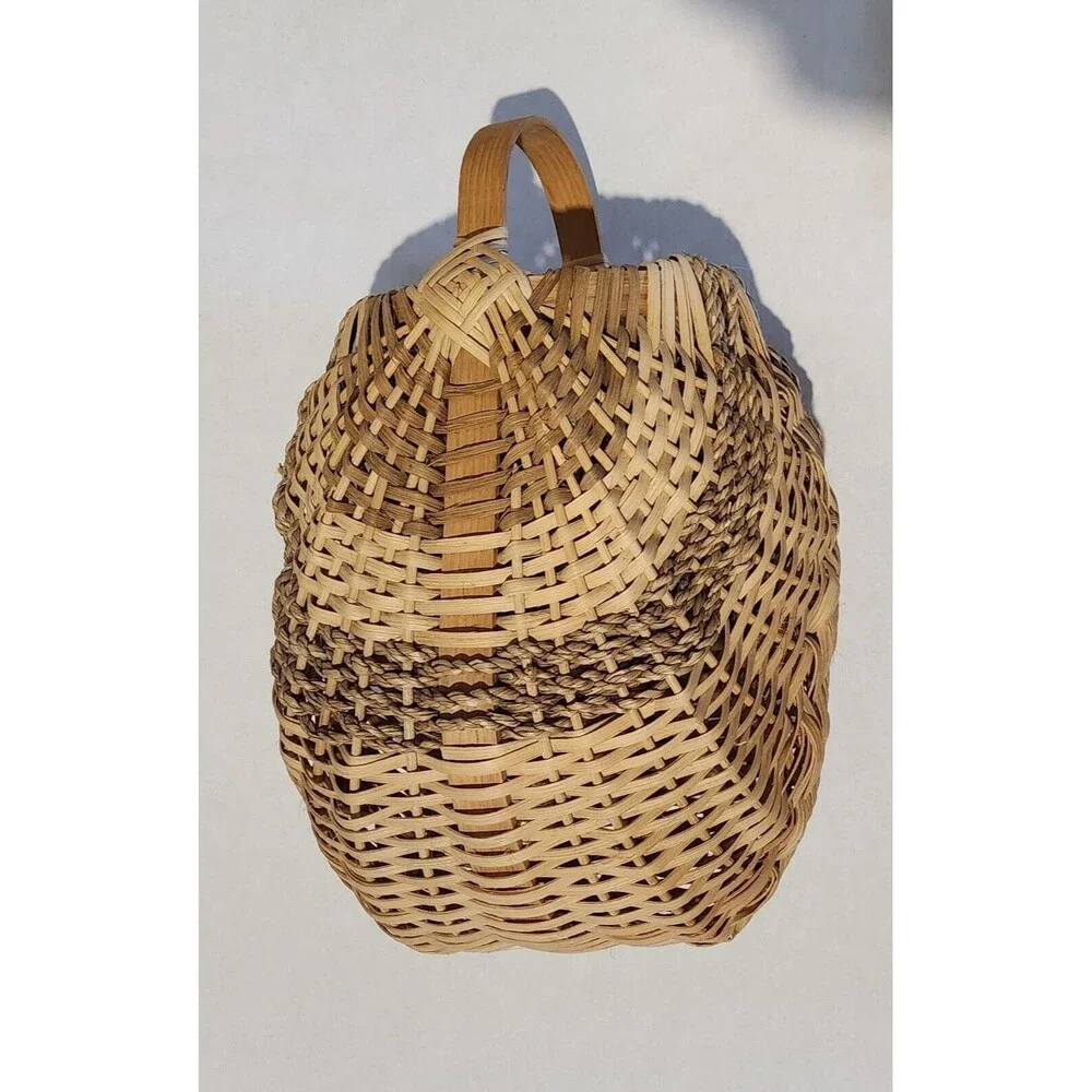 Beautiful Handmade Woven Hanging Basket 11.5